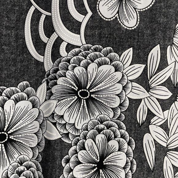 Studio One New York Women’s L Black White Floral Dress Liquid Knit Whimsigoth - Picture 9 of 11